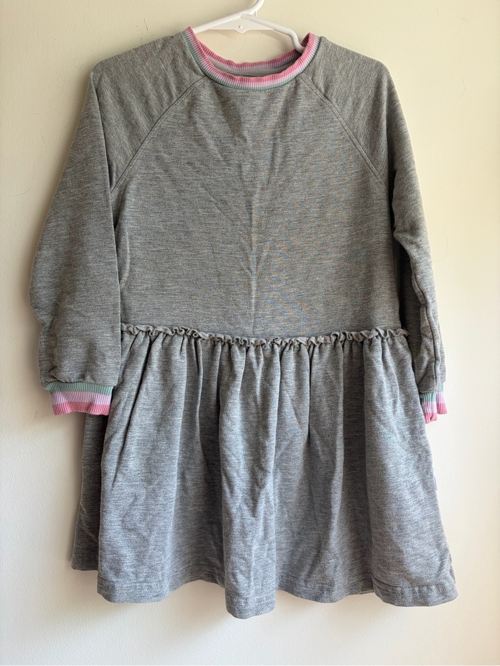 Little Sleepies PLAY Heather Gray Long-Sleeve Bamboo Twirl Dress Girls 4T